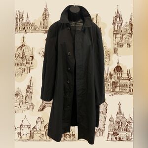 Vintage London Fog Maincoats-Long Black Trench Coat